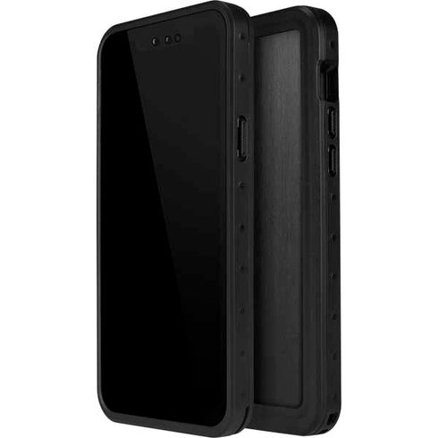 Black Brushed Steel Texture iPhone 15 Pro Waterproof Case